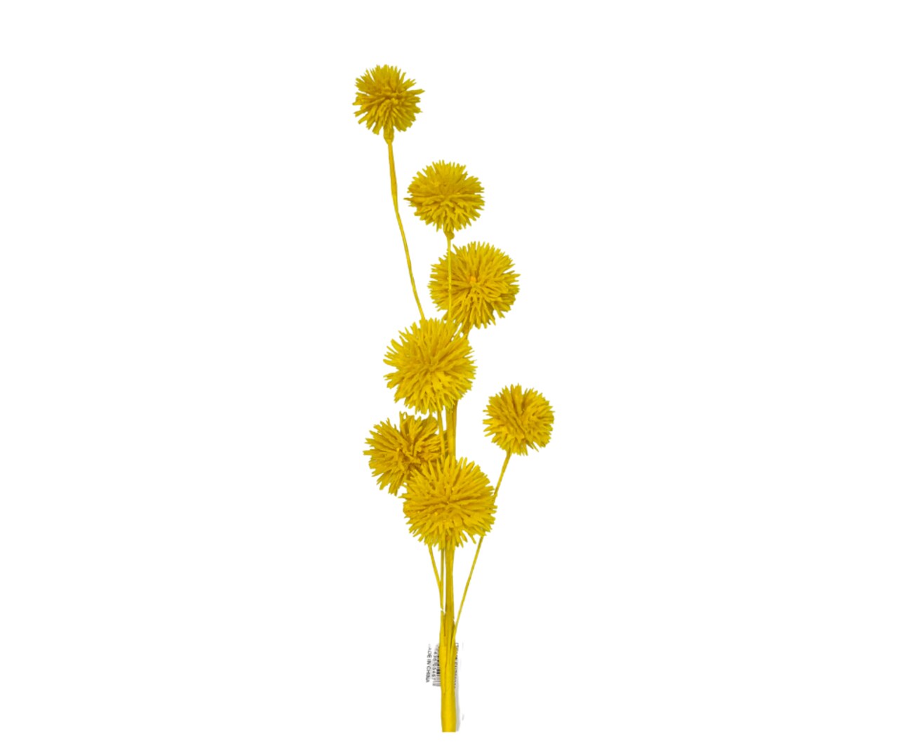19H" Flocked Pom Pom Sprays - Playful Artificial Decor in Your Choice of Colors